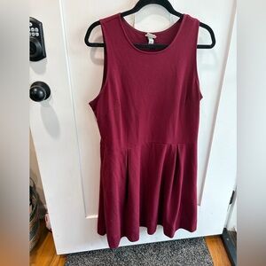 a new day Women's Fit & Flare Midi Dress - Burgundy